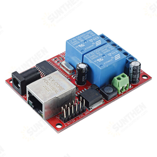 WeChat Cloud Remote Control 2-way Ethernet Relay Network Switch Delay TCPUDP Module Controller WeChat Cloud Remote Control 2-way Ethernet Relay Network Switch Delay TCPUDP Module Controller