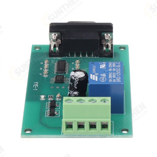 YYE-1 5V/12V/24V RS232 Serial Port Control Relay Module MCU MAX232 USB Control Switch Board