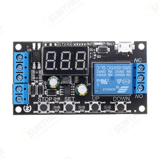 ZK-TD2 5V 12V 24V Time Delay Relay Module Trigger Cycle Timing Industrial Anti-overshoot Timer Relay