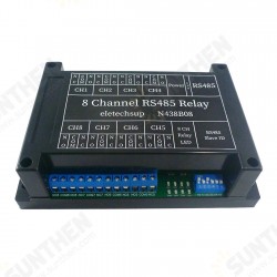 with TVS protected DC 12V 8Ch RS485 Relay Module Modbus RTU 03 06 16 Function Code DIN Shell Switch Board with TVS protected DC 12V 8Ch RS485 Relay Module Modbus RTU 03 06 16 Function Code DIN Shell Switch Board