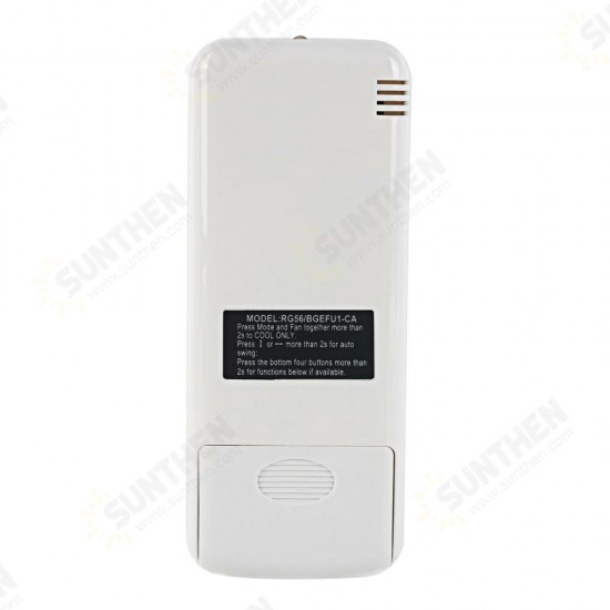 English Version Air Conditioner Remote Control Suitable for Carrier RG56BG/EF-CA RG56/BGEFU1-CA