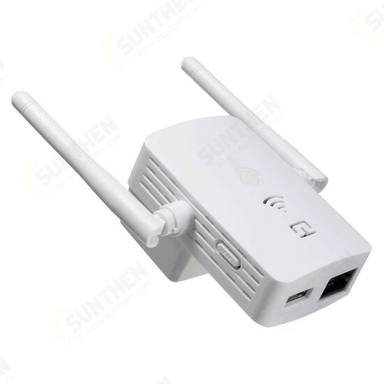 150Mbps Wireless WiFi Range Extender Signal Router Repeater Dual Antenna with LAN USB Port