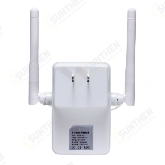 150Mbps Wireless WiFi Range Extender Signal Router Repeater Dual Antenna with LAN USB Port