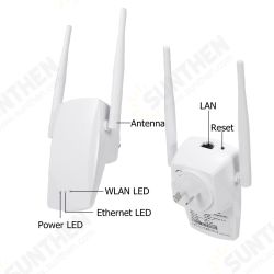 300Mbps 2.4G Wireless Wifi Repeater AP Router Dual Antenna Signal Extender Amplifier 300Mbps 2.4G Wireless Wifi Repeater AP Router Dual Antenna Signal Extender Amplifier