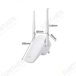 300Mbps 2.4G Wireless Wifi Repeater AP Router Dual Antenna Signal Extender Amplifier 300Mbps 2.4G Wireless Wifi Repeater AP Router Dual Antenna Signal Extender Amplifier