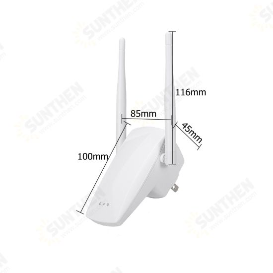 300Mbps 2.4G Wireless Wifi Repeater AP Router Dual Antenna Signal Extender Amplifier