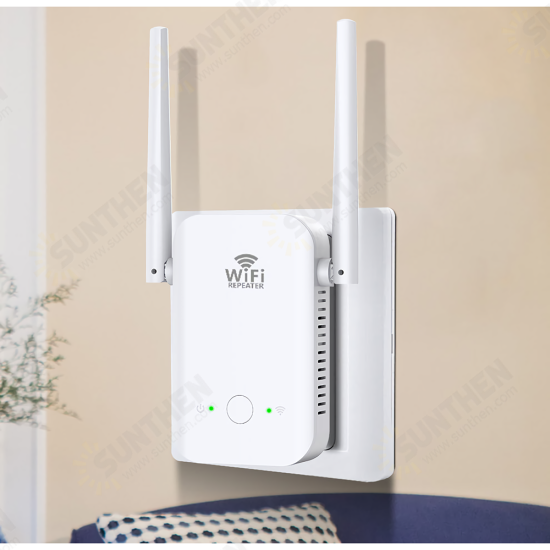 300Mbps Wireless Repeater Wifi Range Extender 2*3dBi Amplifier 2.4GHz WiFi Signal WR301S