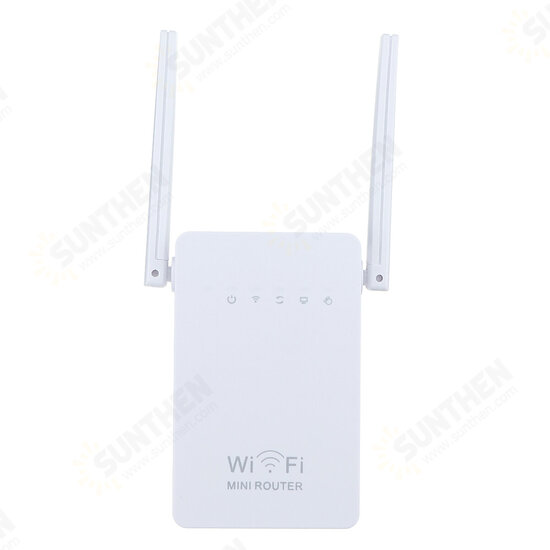 300Mbps Wireless Wifi Range Repeater 802.11 Dual Antennas Wireless AP Router with LAN WAN Port