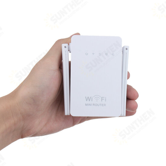 300Mbps Wireless Wifi Range Repeater 802.11 Dual Antennas Wireless AP Router with LAN WAN Port