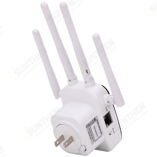 300Mbps WiFi Range Extender Wireless Repeater 2.4 GHz Support Wireless AP/Router Mode with Ethernet Port