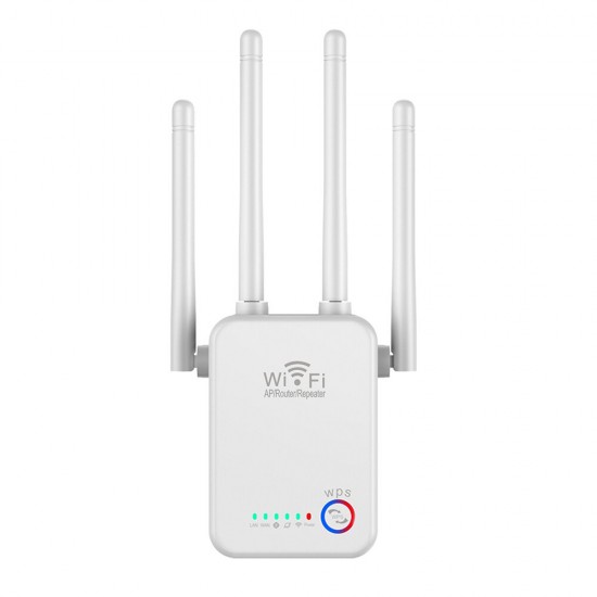 U7 300M WiFi Repeater 2.4G 300Mbps Wireless Signal Amplifier US/EU Plug Support WPS Router/AP/Repeater Mode with 4 External Antennas