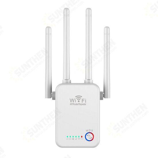 U7 300M WiFi Repeater 2.4G 300Mbps Wireless Signal Amplifier US/EU Plug Support WPS Router/AP/Repeater Mode with 4 External Antennas