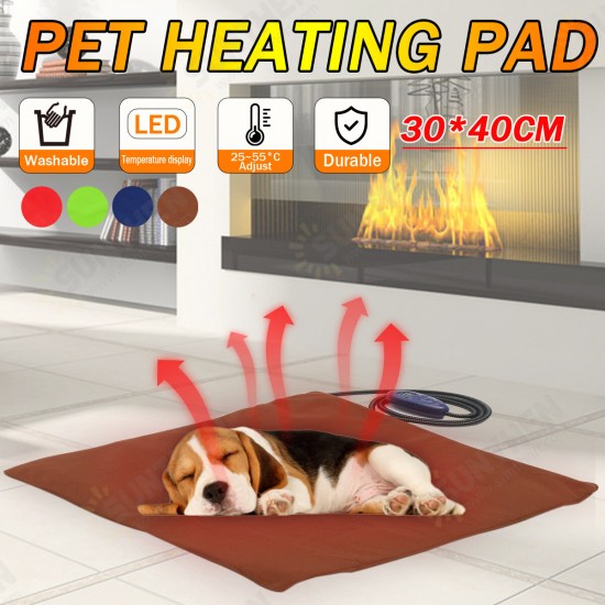 30x40cm Electric Heating Heater Heated Bed Mat Pad Blanket without Cable For Pet Dog Cat Rabbit