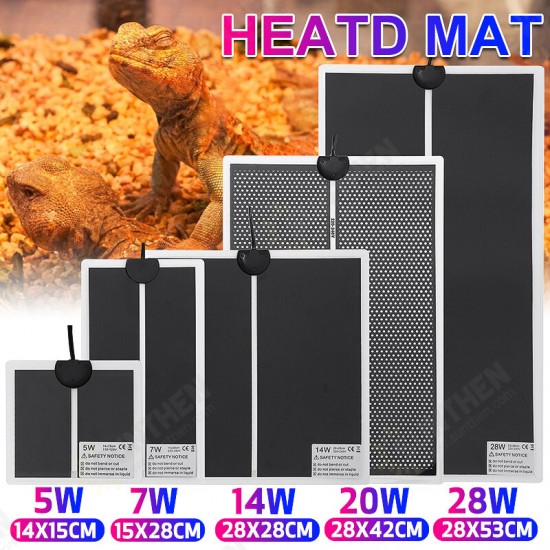 Pet Reptile Heater Under Tank Heating Pad Warming Heat Mat Pets Pad