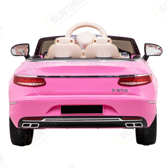 12V Kids Ride On Cars Licensed for Mercedes Maybach S650 w/ Remote Control MP3 Music Horn LED Lights Spring Suspension Child Boys Girls Toys