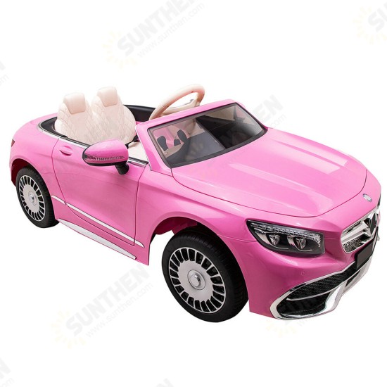 12V Kids Ride On Cars Licensed for Mercedes Maybach S650 w/ Remote Control MP3 Music Horn LED Lights Spring Suspension Child Boys Girls Toys