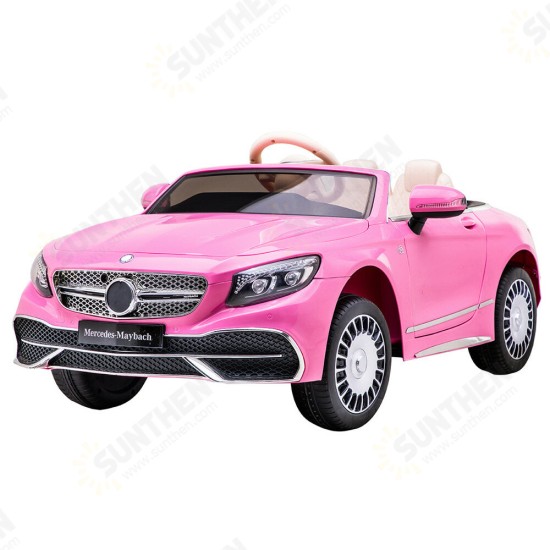 12V Kids Ride On Cars Licensed for Mercedes Maybach S650 w/ Remote Control MP3 Music Horn LED Lights Spring Suspension Child Boys Girls Toys