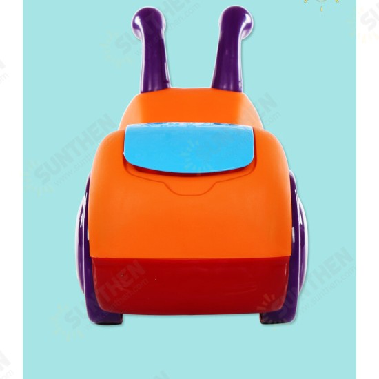 Snail Cartoon Scooter Car with Hidden Storage Basket and PP Tires for 1-3 Years Old