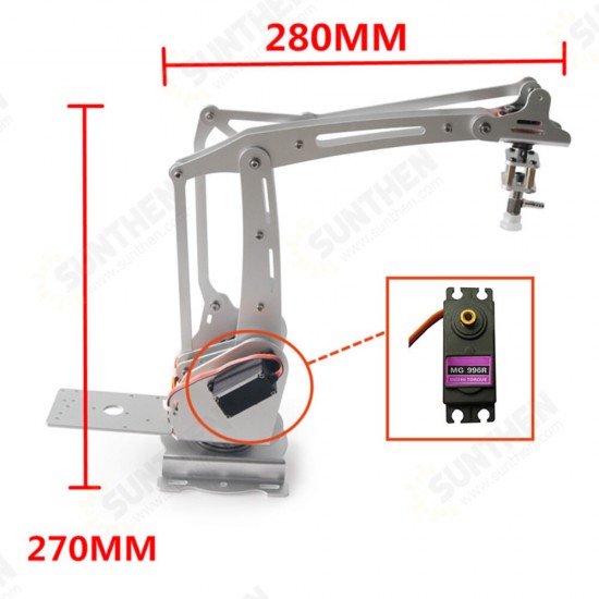 3 DOF Palletizing Robotic Arm 3-Axis Robot DIY 3D Printer with 180° MG996R Servo for Robotic Education