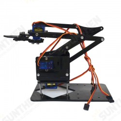 4DOF Assembling Acrylic Mechine Robot Arm with SG90 Plastic Gear Servo For Robot DIY 4DOF Assembling Acrylic Mechine Robot Arm with SG90 Plastic Gear Servo For Robot DIY