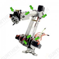 DIY 6DOF Metal Robot Arm 6 Axis Rotating Mechanical Robot Arm Kit DIY 6DOF Metal Robot Arm 6 Axis Rotating Mechanical Robot Arm Kit