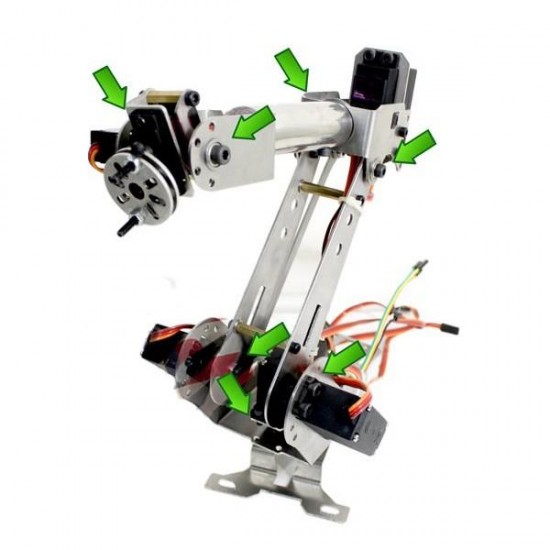 DIY 6DOF Metal Robot Arm 6 Axis Rotating Mechanical Robot Arm Kit