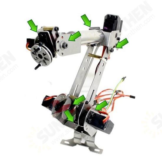 DIY 6DOF Metal Robot Arm 6 Axis Rotating Mechanical Robot Arm Kit