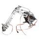 DIY 6DOF Aluminum Robot Arm 6 Axis Rotating Mechanical Robot Arm Kit With 5 Servos
