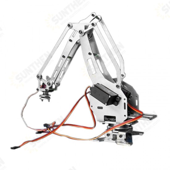 DIY 6DOF Aluminum Robot Arm 6 Axis Rotating Mechanical Robot Arm Kit With 5 Servos