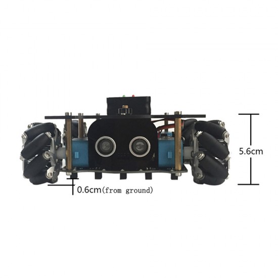 Robot DIY Programmable Ultrasonic Avoidance With Omni Wheels Smart RC Robot Arm Tank Compatible
