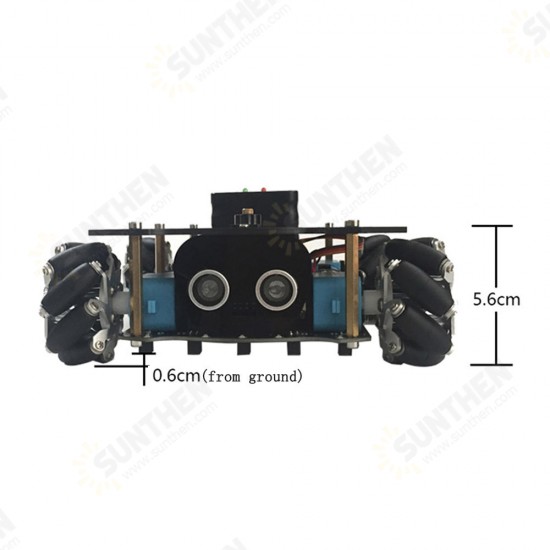 Robot DIY Programmable Ultrasonic Avoidance With Omni Wheels Smart RC Robot Arm Tank Compatible