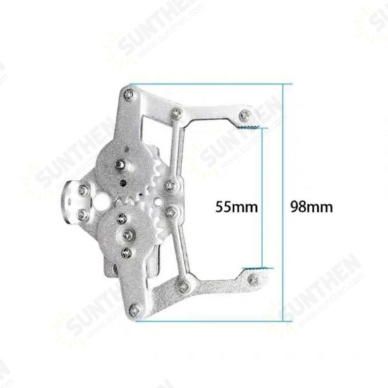 Stainless Steel Manipulator 5DOF Rotating Assembled Robot Arm Clamp Claw Mount With 5pcs Servo