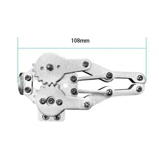 Stainless Steel Manipulator 5DOF Rotating Assembled Robot Arm Clamp Claw Mount With 5pcs Servo