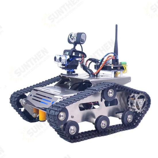 R DIY WiFi Video Obstacle Avoidance Smart Robot Tank Car For UNOR3 with Camera PTZ