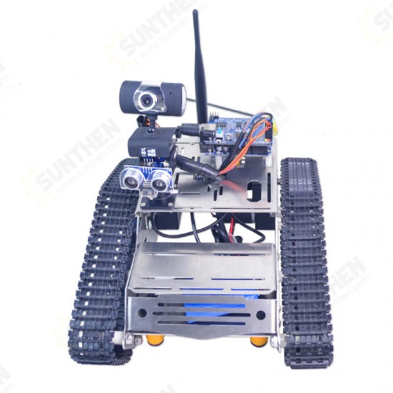 R DIY WiFi Video Obstacle Avoidance Smart Robot Tank Car For UNOR3 with Camera PTZ