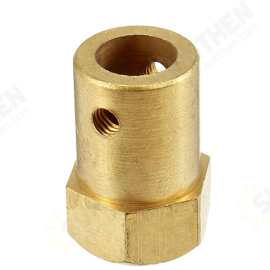 3mm 4mm 5mm 6mm 7mm Hexagonal Copper Coupling Coupler for Robot Car Wheel