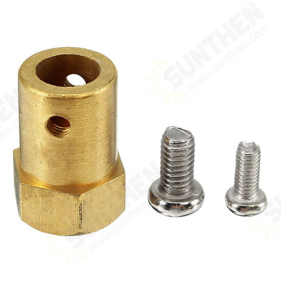 3mm 4mm 5mm 6mm 7mm Hexagonal Copper Coupling Coupler for Robot Car Wheel