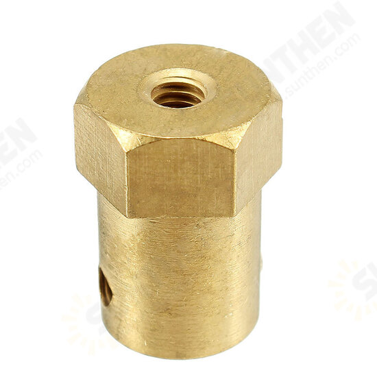 3mm 4mm 5mm 6mm 7mm Hexagonal Copper Coupling Coupler for Robot Car Wheel