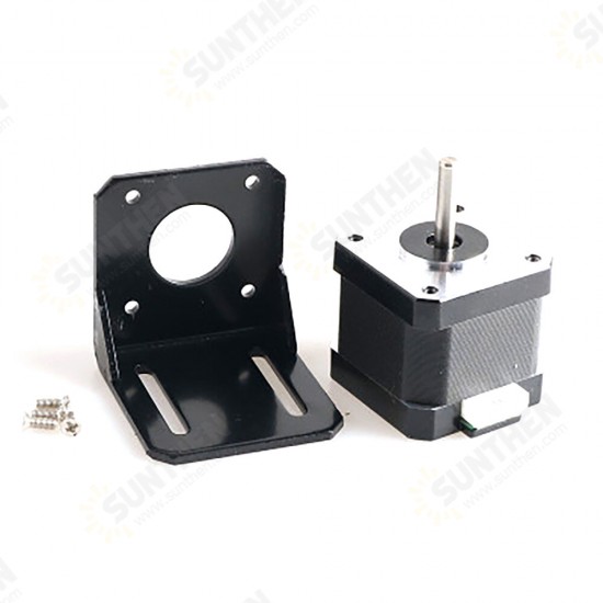 42 Stepper Motor with Motor Fixing Bracket Kit for Smart Robot Car Chassis