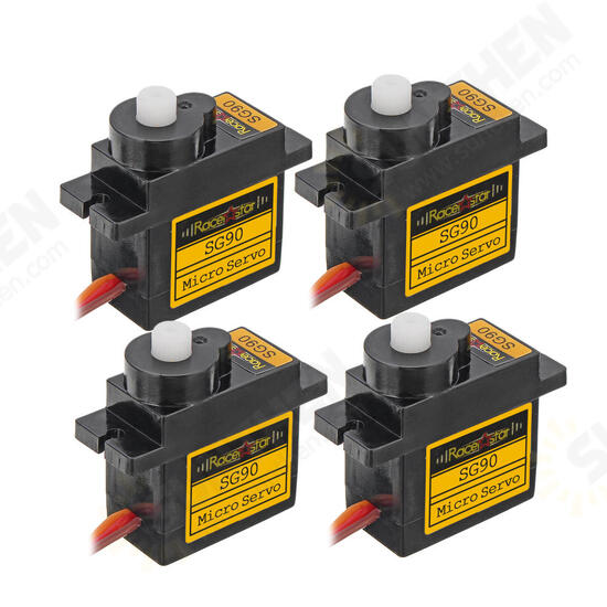 4PCS SG90 9g Micro Plastic Gear Analog Servo For RC Helicopter Airplane Robot