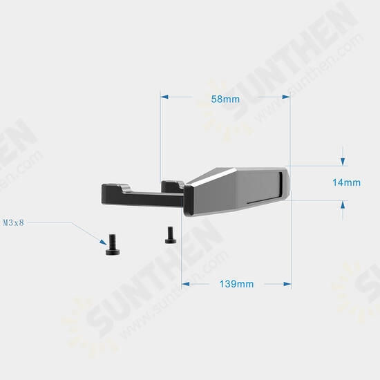 Anti-collision Bar Rear Bumper Back Crashproof Protector Rod CNC Alloy For RoboMaster S1 RC Robot