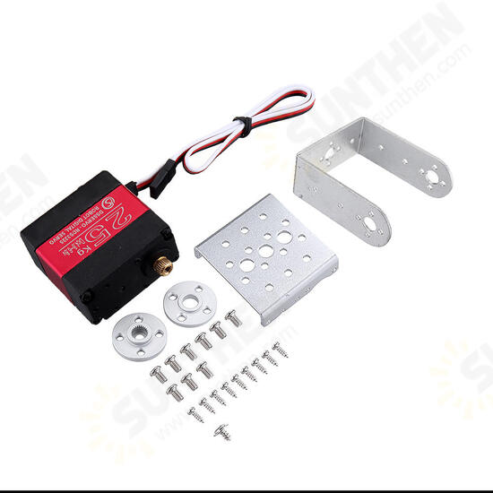 RDS3225 25kg 180° Dual Ball Bearing Metal Gear Digital Servo With Holders For RC Robot Arm DIY