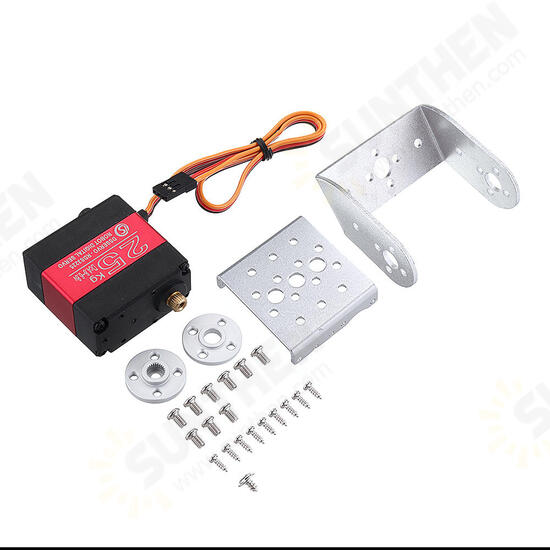 RDS3225 25kg 180° Dual Ball Bearing Metal Gear Digital Servo With Holders For RC Robot Arm DIY