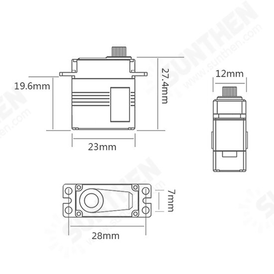 RS0708 Coreless Metal Gear Digital Servo 180/270/350/360 Degree For RC Robot