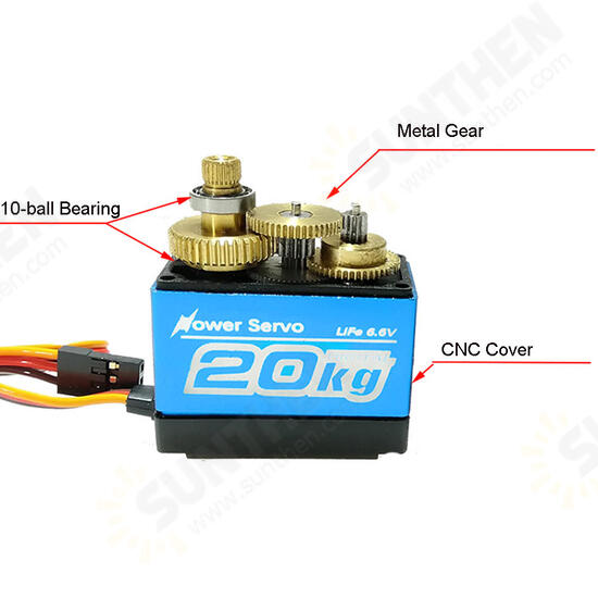 KS3620 20KG Digital Servo 180° Rotation Large Torque For RC Robot Arm RC Car