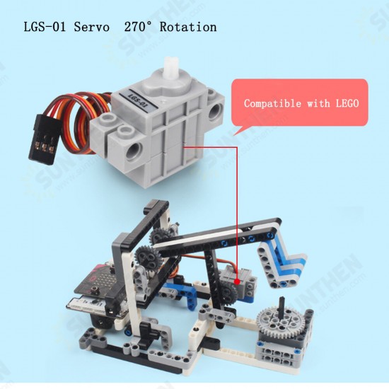 LGS-01 Micro Anti-block Servo 270° Rotation Compatible With Blocks