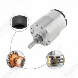 12V 37GB-520 DC Reduction Motor Metal Gear Speed Regulating Motor for Robot RC Car