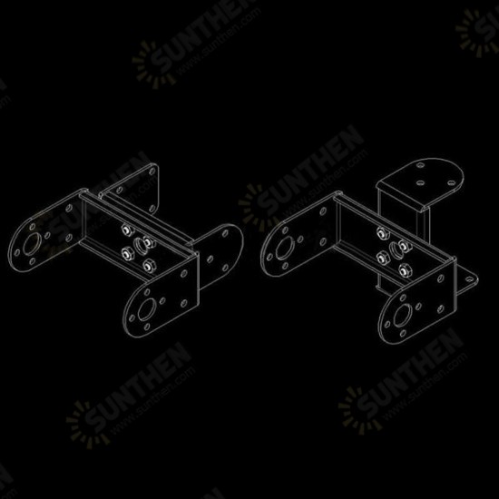 Multifunction 1.2mm Servo Bracket PTZ Robotic Manipulator DIY Robot Mount