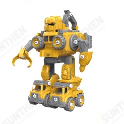 131Pcs/133Pcs 5in1 DIY Deformation Construction Vehicle Smart Remote Control Built Block RC Robot Toy 131Pcs/133Pcs 5in1 DIY Deformation Construction Vehicle Smart Remote Control Built Block RC Robot Toy