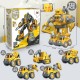 131Pcs/133Pcs 5in1 DIY Deformation Construction Vehicle Smart Remote Control Built Block RC Robot Toy